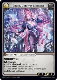 Lucca, Gateway Manager - .asphodel/paradise - Grand Archive TCG card