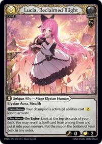Lucia, Reclaimed Blight - .asphodel/paradise - Grand Archive TCG card