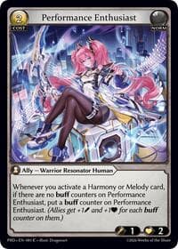 Performance Enthusiast - .asphodel/paradise - Grand Archive TCG card