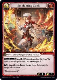 Smoldering Cook - .asphodel/paradise - Grand Archive TCG card