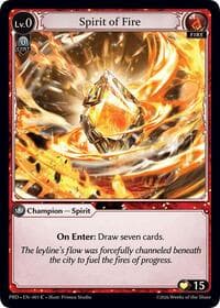 Spirit of Fire - .asphodel/paradise - Grand Archive TCG card