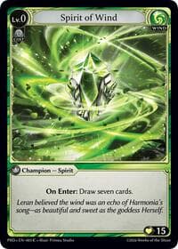 Spirit of Wind - .asphodel/paradise - Grand Archive TCG card