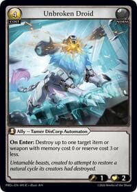 Unbroken Droid - .asphodel/paradise - Grand Archive TCG card