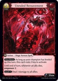 Unruled Bereavement - .asphodel/paradise - Grand Archive TCG card