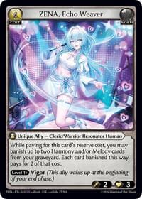 ZENA, Echo Weaver - .asphodel/paradise - Grand Archive TCG card