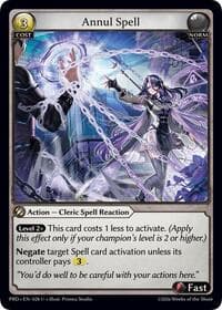 Annul Spell (Interference Curio Foil) - .asphodel/paradise - Grand Archive TCG card