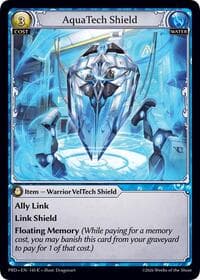 AquaTech Shield (Interference Curio Foil) - .asphodel/paradise - Grand Archive TCG card