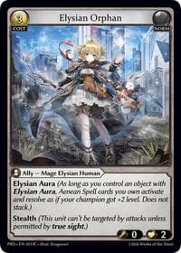 Elysian Orphan (Interference Curio Foil) - .asphodel/paradise - Grand Archive TCG card