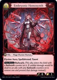 Embryonic Hemosynth (Interference Curio Foil) - .asphodel/paradise - Grand Archive TCG card