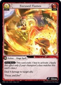 Focused Flames (Interference Curio Foil) - .asphodel/paradise - Grand Archive TCG card