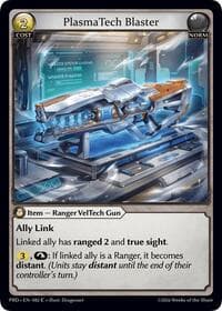 PlasmaTech Blaster (Interference Curio Foil) - .asphodel/paradise - Grand Archive TCG card