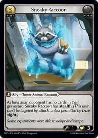 Sneaky Raccoon (Interference Curio Foil) - .asphodel/paradise - Grand Archive TCG card