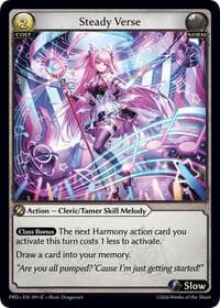 Steady Verse (Interference Curio Foil) - .asphodel/paradise - Grand Archive TCG card