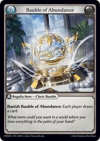 Bauble of Abundance - .asphodel/paradise Starter Decks - Grand Archive TCG card