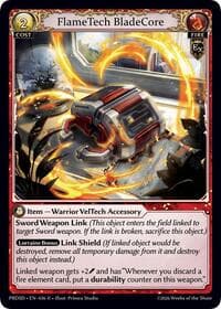 FlameTech BladeCore - .asphodel/paradise Starter Decks - Grand Archive TCG card