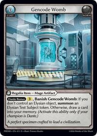 Gencode Womb - .asphodel/paradise Starter Decks - Grand Archive TCG card