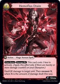 Hemoflux Drain - .asphodel/paradise Starter Decks - Grand Archive TCG card