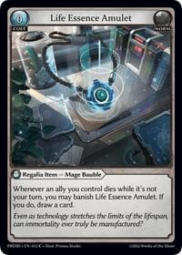 Life Essence Amulet - .asphodel/paradise Starter Decks - Grand Archive TCG card