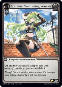 Lorraine, Wandering Warrior - .asphodel/paradise Starter Decks - Grand Archive TCG card