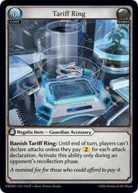 Tariff Ring - .asphodel/paradise Starter Decks - Grand Archive TCG card