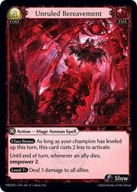 Unruled Bereavement - .asphodel/paradise Starter Decks - Grand Archive TCG card