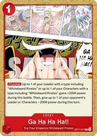 Ga Ha Ha Ha!! - The World's Strongest Warriors - One Piece Card Game card