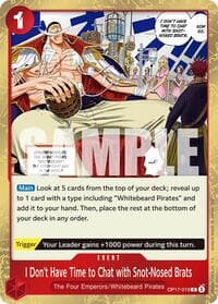 I Don't Have Time to Chat with Snot-Nosed Brats - The World's Strongest Warriors - One Piece Card Game card