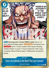 There's No Authority in the World That Lasts Forever!!! - The World's Strongest Warriors - One Piece Card Game card