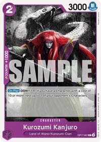 Kurozumi Kanjuro - The World's Strongest Warriors - One Piece Card Game card