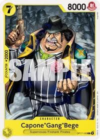 Capone"Gang"Bege - The World's Strongest Warriors - One Piece Card Game card