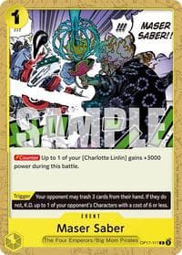 Maser Saber - The World's Strongest Warriors - One Piece Card Game card