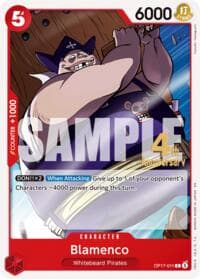 Blamenco - The World's Strongest Warriors Release Event Cards - One Piece Card Game card