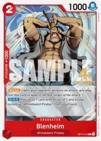Blenheim - The World's Strongest Warriors Release Event Cards - One Piece Card Game card