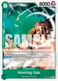 Howling Gab - The World's Strongest Warriors Release Event Cards - One Piece Card Game card