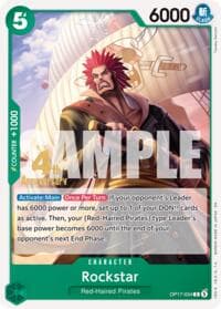 Rockstar - The World's Strongest Warriors Release Event Cards - One Piece Card Game card