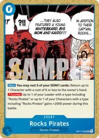 Rocks Pirates - The World's Strongest Warriors Release Event Cards - One Piece Card Game card
