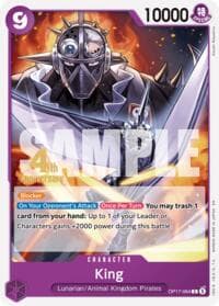 King - The World's Strongest Warriors Release Event Cards - One Piece Card Game card