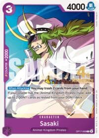Sasaki - The World's Strongest Warriors Release Event Cards - One Piece Card Game card