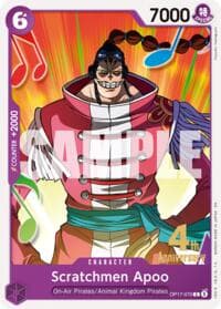 Scratchmen Apoo - The World's Strongest Warriors Release Event Cards - One Piece Card Game card