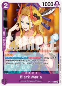 Black Maria - The World's Strongest Warriors Release Event Cards - One Piece Card Game card