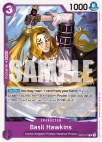 Basil Hawkins - The World's Strongest Warriors Release Event Cards - One Piece Card Game card