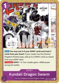 Kundali Dragon Swarm - The World's Strongest Warriors Release Event Cards - One Piece Card Game card