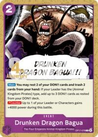 Drunken Dragon Bagua - The World's Strongest Warriors Release Event Cards - One Piece Card Game card