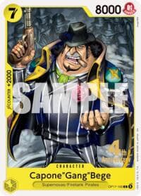 Capone"Gang"Bege - The World's Strongest Warriors Release Event Cards - One Piece Card Game card