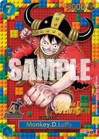 Monkey.D.Luffy (4th Anniversary) (Winner) - One Piece Promotion Cards - One Piece Card Game card