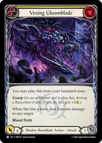 Vexing Gloomblade (Yellow) - Usurp the Shadow Throne - Flesh and Blood TCG card