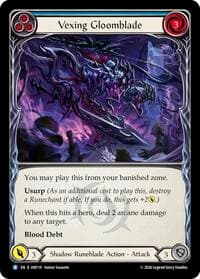 Vexing Gloomblade (Blue) - Usurp the Shadow Throne - Flesh and Blood TCG card