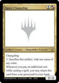 Spare Changeling - Un-Known Event Playtest Cards - Magic: The Gathering card