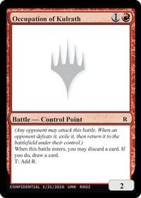 Occupation of Kulrath - Un-Known Event Playtest Cards - Magic: The Gathering card