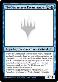 The Commander Recommender - Un-Known Event Playtest Cards - Magic: The Gathering card